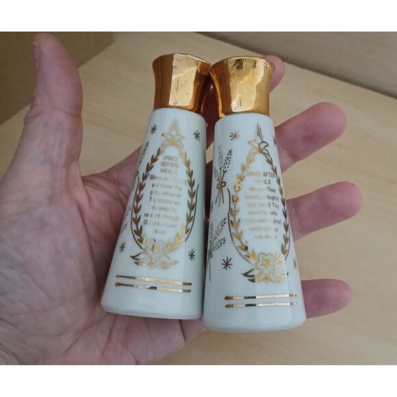 Noritake Japan Hand Painted Embossed Gold Japanese Gravy Boat-Bowl-Salt & Pepper - Picture 14 of 16